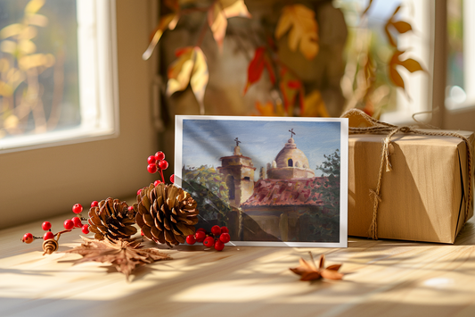 Carmel Mission Painting - Note Card