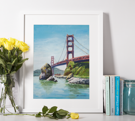 Golden Gate Bridge Painting - Fine Art Print