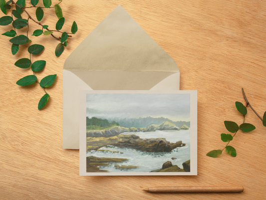 Point Lobos Painting - Note Card