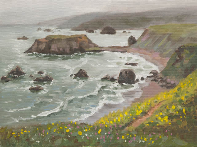 Goat Rock Painting - Fine Art Print
