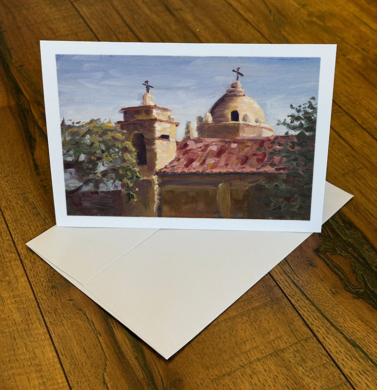 Carmel Mission Painting - Note Card