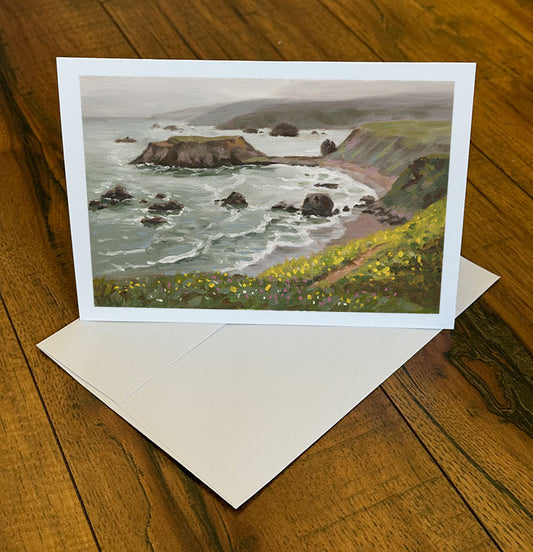 Goat Rock Painting - Note Card