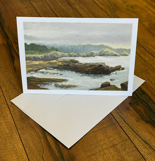 Point Lobos Painting - Note Card