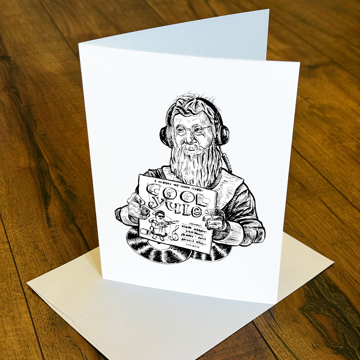 Santa Spinning Vinyl - Holiday Card