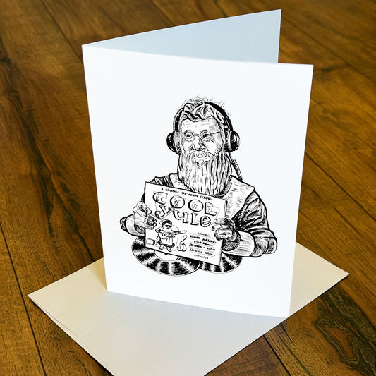 Santa Spinning Vinyl - Holiday Card